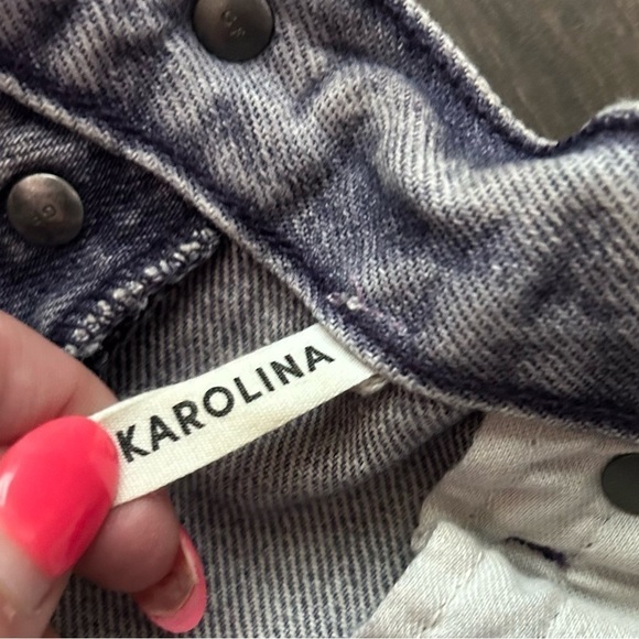 GRLFRND Karolina High Rise Skinny Crop Jeans Destroyed in You Got the Look Sz 27 - Picture 8 of 9